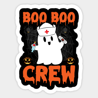 Ghost Nurse boo boo crew Halloween Sticker